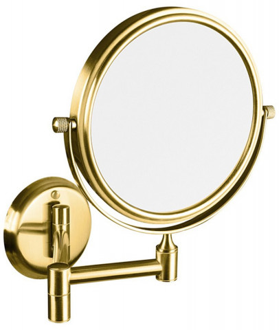 Sapho Kosmetické zrcátko závěsné, Ø 140mm, oboustranné, zlato