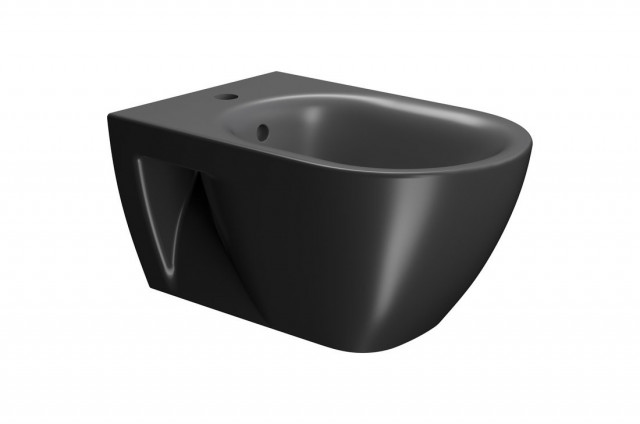 GSI PURA ECO bidet závěsný, 36x55cm, černá mat