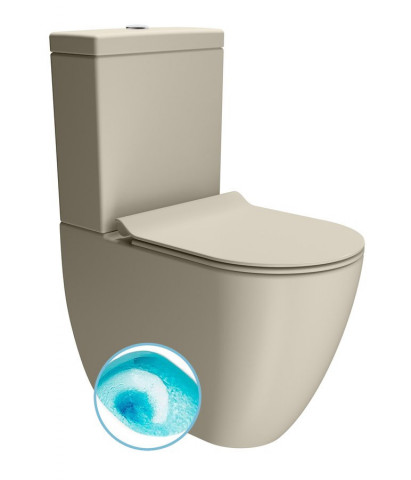 GSI PURA WC kombi, Swirlflush, spodní/zadní odpad, creta dual-mat