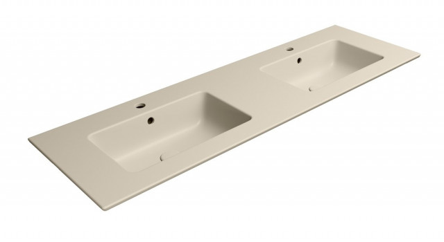 GSI PURA keramické dvojumyvadlo Slim 142x46cm, creta mat