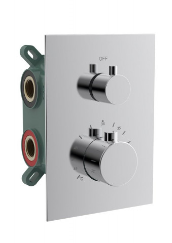 Sapho KIMURA podomítková sprchová termostatická baterie, box, 2 výstupy, chrom
