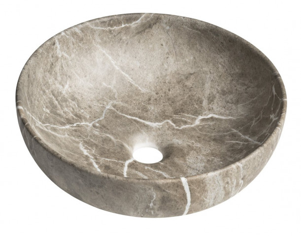Sapho RONDANE keramické umyvadlo na desku Ø 41cm, breccia mramor