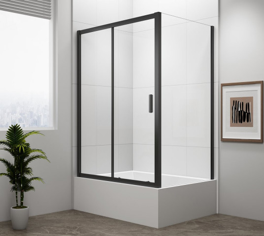 Polysan DEEP BLACK obdélníkový sprchový kout 1100x900mm L/P varianta, čiré sklo