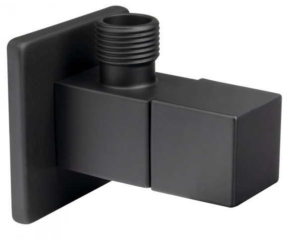 Aqualine Rohový kulový ventil 1/2"x3/8", hranatý, černá mat