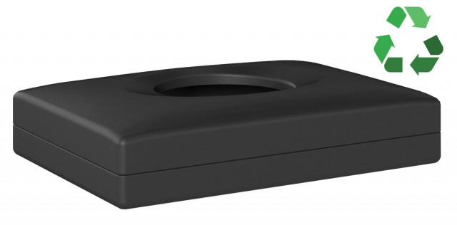 MARPLAST ECOLORED zásobník hygienických sáčků, 13,5x9,5x3,2cm, ABS, Soft Touch, černá mat