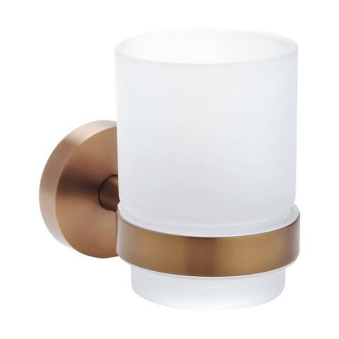 Sapho X-ROUND COPPER sklenka, mléčné sklo, měď mat