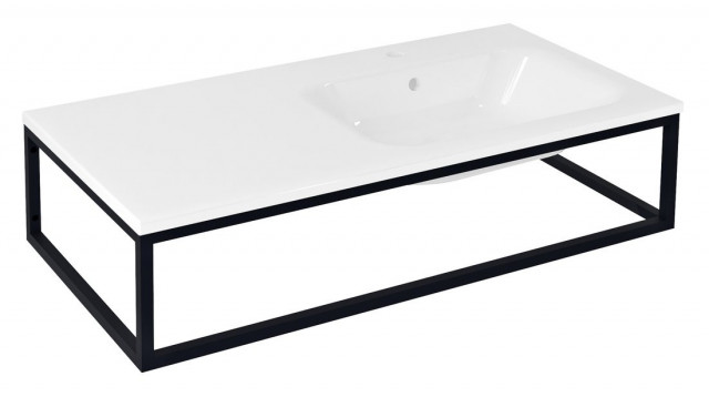 Sapho SKA konzole pod umyvadlo/desku 100x22x51cm, černá mat