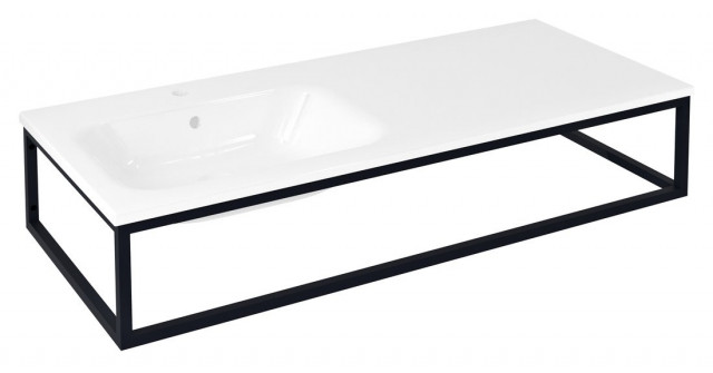 Sapho SKA konzole pod umyvadlo/desku 119,7x22x51cm, černá mat