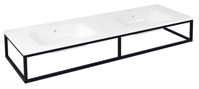 Sapho SKA konzole pod umyvadlo/desku 160x22x51cm, černá mat