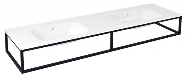 Sapho SKA konzole pod umyvadlo/desku 180x22x51cm, černá mat