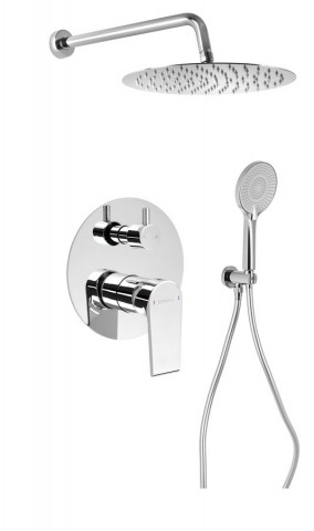 Sapho KAI podomítkový sprchový set s pákovou baterií, otočný přepínač, 2 výstupy, chrom