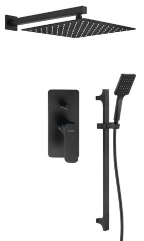 Sapho SPY podomítkový sprchový set s pákovou baterií, 2 výstupy, černá mat