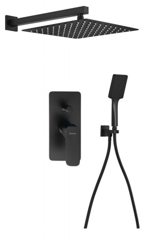 Sapho SPY podomítkový sprchový set s pákovou baterií, 2 výstupy, černá