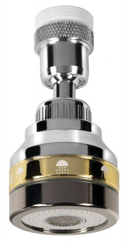 Aqualine Perlátor s kloubem a přepínačem, vnitřní závit M22x1, vnější závit M24x1, chrom