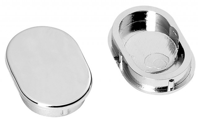 Gelco Oválná krytka vzpěry, chrom (2ks v balení)